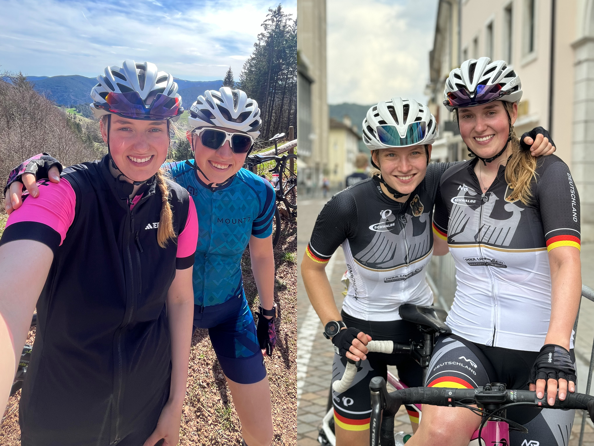 Jenny mit Teamkolleginnen 