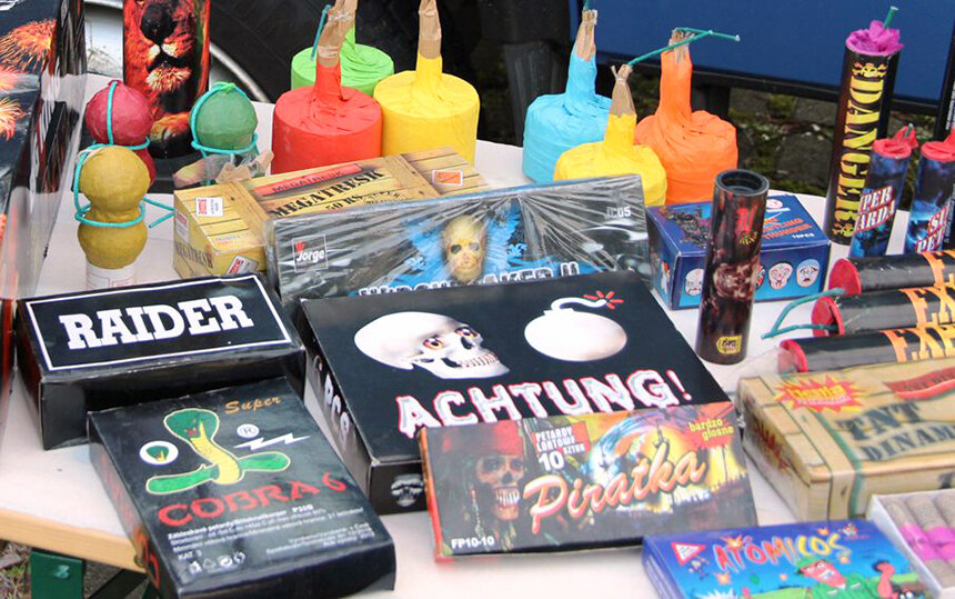 Auswahl illegale Pyrotechnik