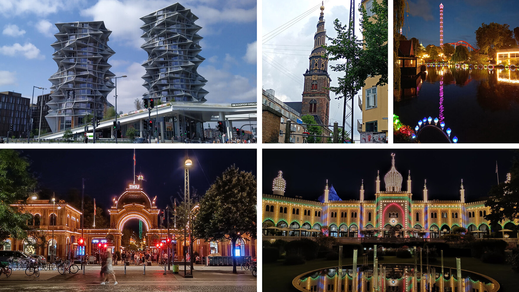 vier Fotos von Kopenhagen