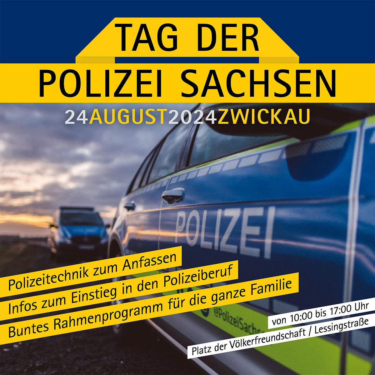 Tag der Polizei Sachsen am 24. August in Zwickau