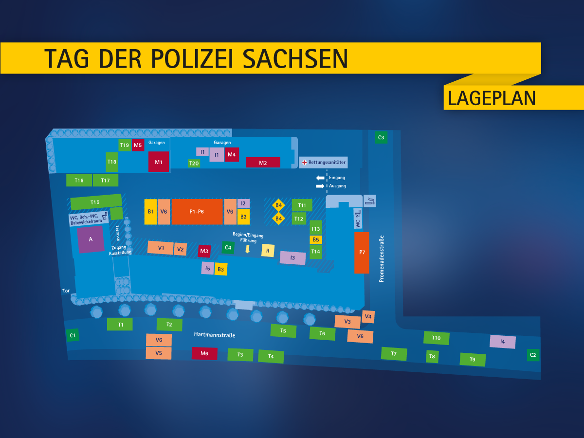 Lageplan Tag der Polizei Sachsen