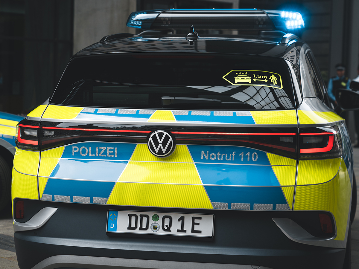 Seit 2016 sind E-Autos der bei Polizei im Einsatz.