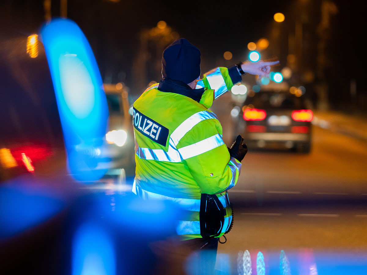 Ein Beamter der Polizei Sachsen.