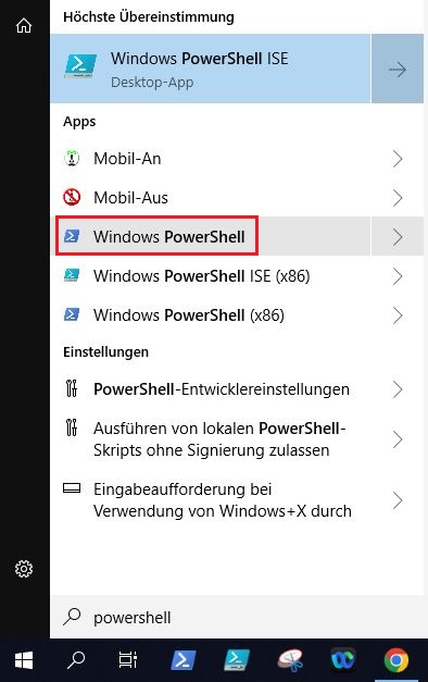 Schnellsuche: Powershell