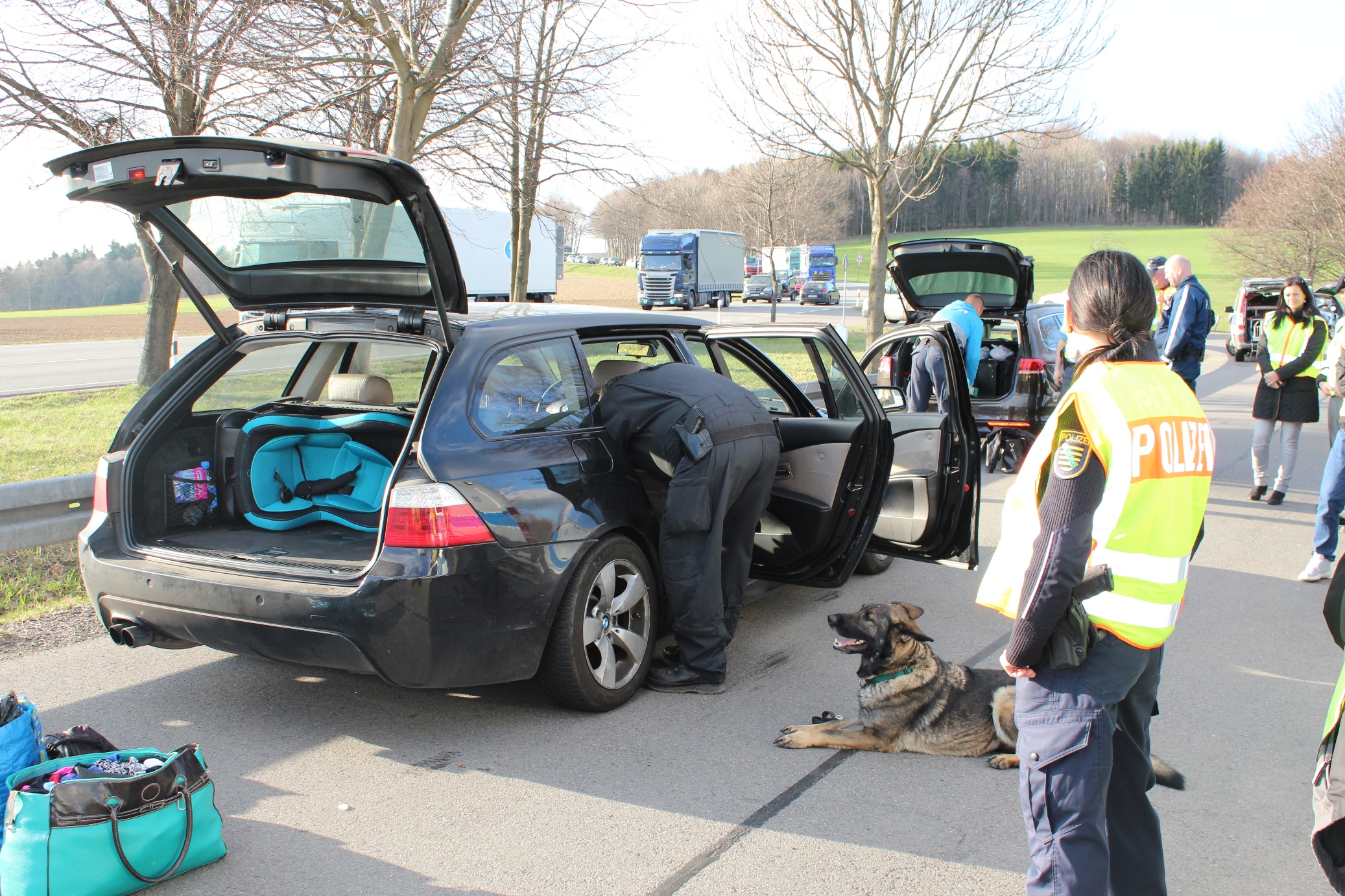 Großkontrolle an der B 174