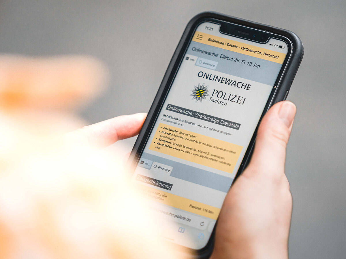 Onlinewache der Polizei Sachsen