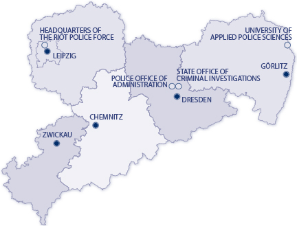 Police stations and Central services of Saxony 